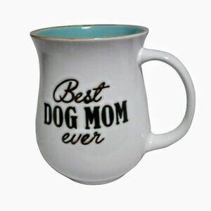Spectrum Designz Best Dog Mom Ever Mug 16 oz Gift Light Gray Metallic Engraved